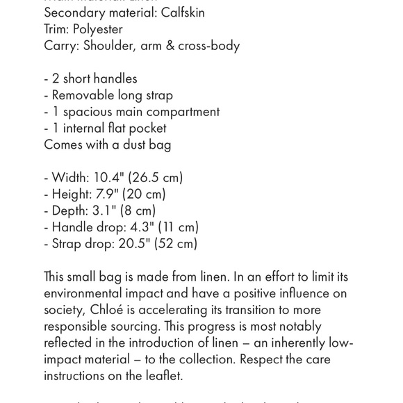 Chloé small woody linen tote - Picture 5 of 5